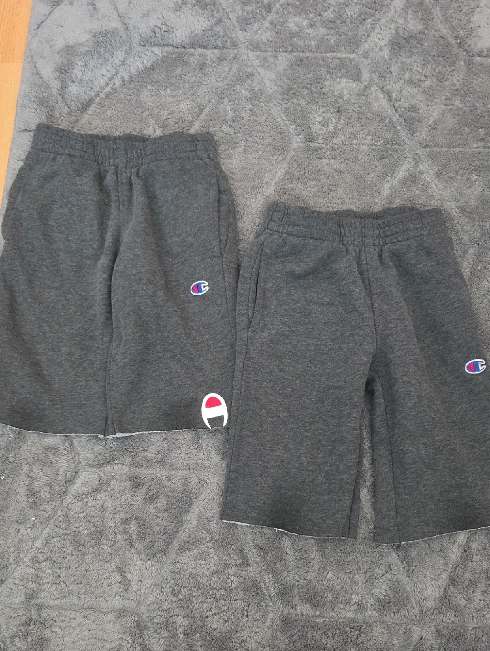 Champion Kids' Charcoal Gray Cotton Blend Lounge Shorts Size 6 Athletic Play